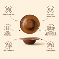 Assiette en céramique japonaise rustique à large bord pour ramen, riz, salade, pâtes, avec glaçure texturée pour restaurant, style table à manger à domicile