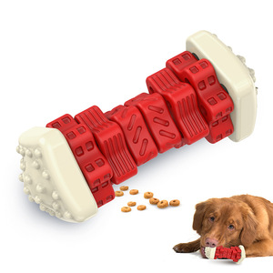 Neutral Products Dog Chew <b>Dumbbell</b> Toy Red And Blue Small Size Teeth Cleaning Pet Chew Toys - Product Image 1