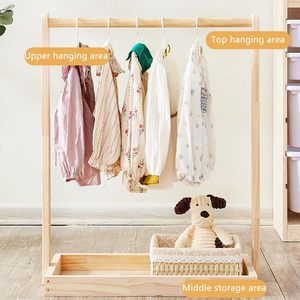 Barra da appendere in legno massello porta abiti per bambini da asilo nido guardaroba appendiabiti per camera del bambino del bambino - Product Image 4