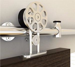 Roulettes amortisseurs robustes en acier inoxydable à fermeture douce, quincaillerie silencieuse pour porte de grange en <span class=keywords><strong>bois</strong></span> - Product Image 6