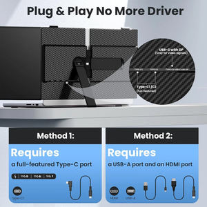 Extensor de pantalla de ordenador portátil directo de fábrica OEM ODM <span class=keywords><strong>ultrafino</strong></span> 14 "FHD 1080P Monitor portátil dual para ordenador portátil Plug and Play - Product Image 4