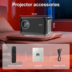 Proyector inteligente portátil, Mini pantalla de vídeo, 500 lúmenes ANSI, enfoque automático, 1080P, WiFi, para cine en casa, sala de estar - Product Image 3