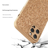 Étui en bois grainé pour iPhone 17 Pro, coque de protection pour 15 Pro et Apple 16 ; Conception antichoc avec effet de refroidissement liquide.