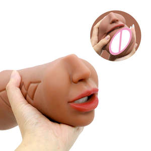 Penjualan Panas 3-in-1 Vagina Masturbator Cup - Mainan Seks Realistis Mulut & Vagina Saku untuk Pria - Product Image 4