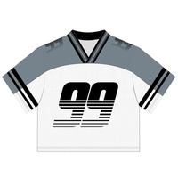 T-shirts de football rétro à manches courtes, personnalisés, avec broderie de logo, transfert thermique, séchage rapide, vente en gros