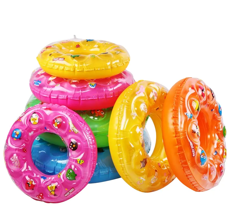 Water Pool Swim Rings Tube Inflatable Crystal Swimming Ring 50cm For Children