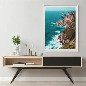 바다 풍경 그림 청록색 바다 인쇄 바다 벽 예술 해안 장식 포스터 캔버스 그림 홈 장식 거실