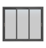 Ventanas Corredizas Modernas de Aleación de Aluminio con Malla Antimosquitos de Acero Inoxidable, Ventanas Corredizas Antihuracanes para Uso en Viviendas y Villas