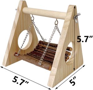 Swing hammock - wooden <strong>hanging</strong> toys for <strong>hamsters</strong>, mice, and short animals, hidden and biting toys for Syrian <strong>hamsters</strong> - Product Image 2