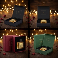 Boîte d'échantillons de parfum de luxe, boîtes rigides, laminage brillant, logo personnalisé imprimé, emballage de produits cosmétiques