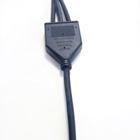 1m Noir C14 à Double C15 3 Prong Y Splitter Cable Power Rallonge H05VV-F 3G * 0.75mm2