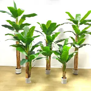 Banana 6ft Simulation Green Artificial Plant Home Artificial Plants Decoration Tree In Pot For Sale