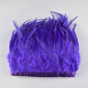 Plumas de gallo de pollo Hackle teñidas de lavanda para bricolaje atado de moscas artesanía carnaval pelo pendiente fiesta decoración del hogar accesorio - Product Image 2