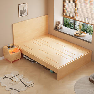 Un <span class=keywords><strong>lit</strong></span> <span class=keywords><strong>double</strong></span> <span class=keywords><strong>simple</strong></span> avec une tête de <span class=keywords><strong>lit</strong></span> mince pour le rangement, un <span class=keywords><strong>lit</strong></span> gonflable <span class=keywords><strong>en</strong></span> bois <span class=keywords><strong>et</strong></span> un fond de style tiroir - Product Image 3