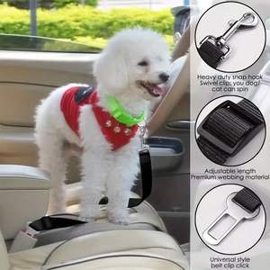 Clip de siège de voiture pour <span class=keywords><strong>ceinture</strong></span> de sécurité multifonctionnelle réglable pour <span class=keywords><strong>chien</strong></span> en polyester écologique de petite/taille XL - Product Image 5