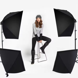 Kit de Iluminación de Estudio Fotográfico con 3 Softboxes, Soporte de Luz, Bombilla de Relleno, Equipo de Fotografía y Video con la Mejor Calidad - Product Image 6