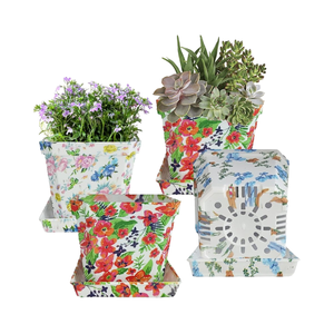 Macetas <span class=keywords><strong>de</strong></span> plástico decorativas modernas, <span class=keywords><strong>maceta</strong></span> <span class=keywords><strong>de</strong></span> flores impresa, contenedor <span class=keywords><strong>de</strong></span> paleta para interior/exterior para habitación, balcón - Product Image 1