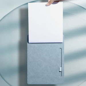 A4 Presentatiemap op maat, PU+Papier Portfolio, Conferentieblok, Paperclip, Business Schrijfbord, Magnetische Klem, Pen - Product Image 3