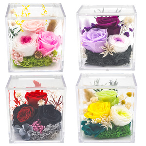 Nuevo Regalo para el Día de San Valentín y el Día de la Madre 2026: Rosa Real en Caja de Acrílico Transparente con Tapa Abatible, Regalo de Flor Eterna - Product Image 1