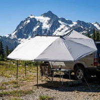 Auvent 270 degrés 3,5 m en Oxford 900D imperméable et résistant aux déchirures, tente latérale en aluminium, LED tricolore, universel pour SUV 4x4 tout-terrain et camping