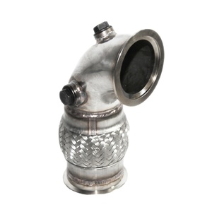 3 ID Vバンド90DSSエルボーダウンパイプ、2 ODフレックスパイプ2xO2センサーバング付き - Product Image 1