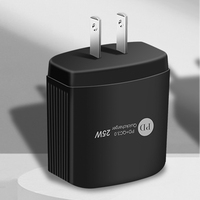 Chargeur mural universel à double port rapide pour ordinateur portable, tablette, téléphone, écouteurs, commutateur Type-C USB PD QC3.0, appareils 25W