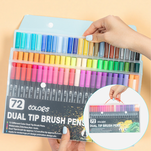 Groothandel Rotuladores Dual Tip Aquarel Penseel Pen Tekening Belettering Markeringen Set Klikmarkeringen Multi Kleur Pen Met Logo - Product Image 2