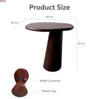 Table d'appoint moderne en bois couleur noyer de style nordique pour la maison, l'appartement, le salon, la salle de détente, l'hôtel, le bureau, le hall d'accueil, la réception, le café, les événements