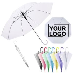Factory Wholesale Colorful Advertising Gift Umbrella Custom Portable PVC Transparent Umbrella With Logo - Product Image 1
