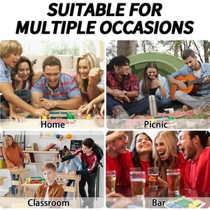 <span class=keywords><strong>Jeu</strong></span> de dés Shut Box à 8 dés, 2 à 4 joueurs, plateau en bois, <span class=keywords><strong>jeu</strong></span> de société familial amusant pour adultes, enfants, classe, fête, pub, classiques - Product Image 6