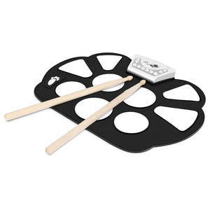 สีดำซิลิโคนกลอง Ket แบบพกพามือม้วน<span class=keywords><strong>ไฟฟ้า</strong></span>กลองแผ่น - Product Image 6