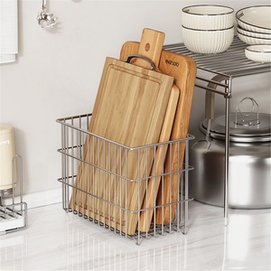 Cesta de Almacenamiento Moderna de Acero Inoxidable 304 para Cocina, Soporte para Toallas, Impermeable, Rectangular, para Artículos Diversos - Product Image 1