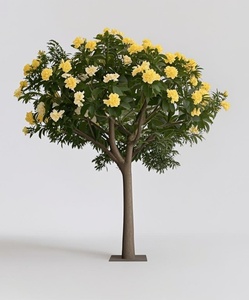 6ft Kunstmatige Frangipani Boom Palmboom Met Wit-Gele Bloemen Voor Resort/Hotel/Zwembad Decor, UV-Bestendig - Product Image 5