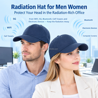 Casquette de baseball personnalisée avec doublure en fibre d'argent anti-ondes électromagnétiques pour hommes et femmes, protection 5G WiFi au bureau