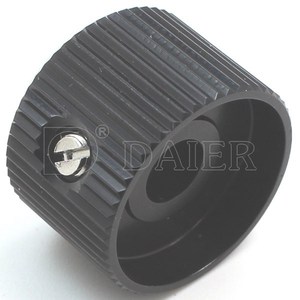 Perilla de aluminio moleteada con índice blanco, perilla de potenciómetro, perilla de interruptor giratorio - Product Image 3