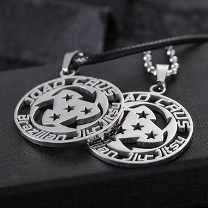 Collar personalizado de plata con nombre, conjunto de collar de acero inoxidable para hombres - Product Image 5