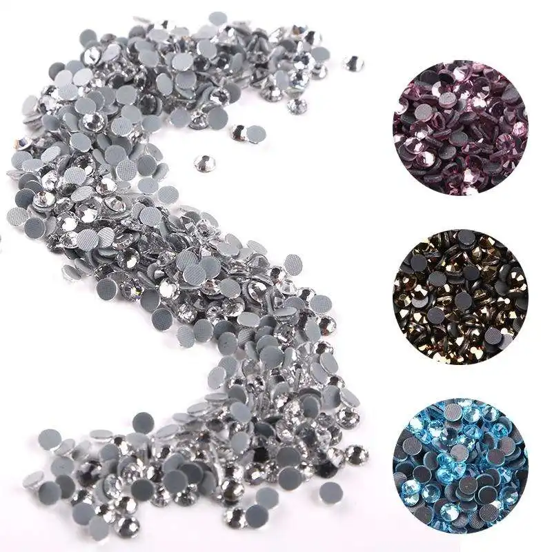 Harga pabrik kristal longgar punggung datar 20mm manik-manik kaca Dmc berlian imitasi belakang datar dalam jumlah besar