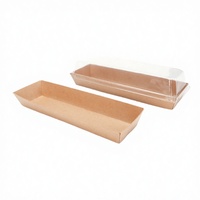 Cajas de Embalaje de Alimentos Desechables de Papel Kraft Reciclable con Estampado Personalizado QUESTECO, para Pasteles, Sándwiches y Bocadillos, con Ranuras, Se Aceptan Pedidos Personalizados