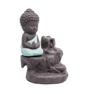 Custom <strong>Incense</strong> <strong>Burner</strong> <strong>Back</strong> <strong>Flow</strong> Tower Cones Sticks Holder Ceramic Porcelain Buddha Monk - Product Image 4