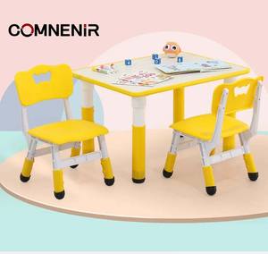طقم كراسي وبسطح خشبي مقاوم للحريق وقابل للتعديل وقابل للتعديل من البلاستيك ومزوّد بالتوريد من المصنع ، طقم كراسي ومدرس للأطفال ، يعمل على الرسم على الخشب ، كما يمكن استخدامه في المياة المكشوفة ، كما يمكن استخدامه في مكتب المياة المكشوفة ، كما يمكن استخدامه في المياة المكشوفة ، كما يمكن أن يتم صناعته من قبل الأطفال. - Product Image 1