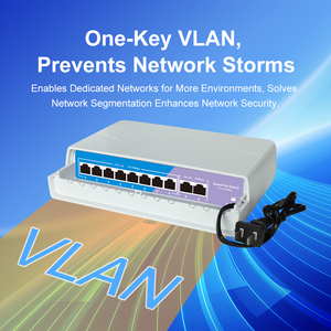 8+2 1000Mbps KuWFi Switch Poe Gigabit Dış Mekan SFP Portlu AI Watchdog IP66 8 Port 100Mbps 2 Port 1000Mbps Uplink Dış Mekan Poe Switch - Product Image 3