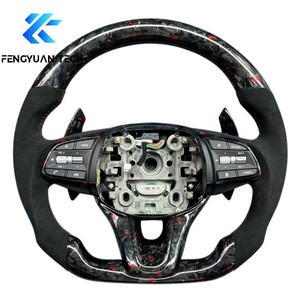 Volante OEM de Fibra de Carbono Forjado y Cuero con Calefacción para <span class=keywords><strong>Hyundai</strong></span> <span class=keywords><strong>Genesis</strong></span> G70 G80 <span class=keywords><strong>Coupé</strong></span> 2.0t 3.3t 3.8t 2019 <span class=keywords><strong>2022</strong></span> - Product Image 5