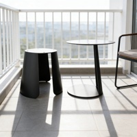 Base de table d'appoint minimaliste en métal noir, pieds de table faciles à installer, base de table basse pour balcon et salon