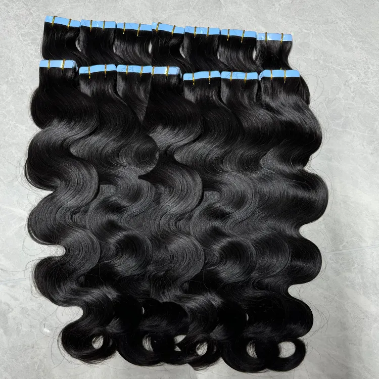 Best selling wholesale raw vietnamese body wave tape in human hair extensions hair vendor