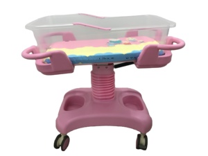 Carrito infantil de ABS de aleación de aluminio económico, <span class=keywords><strong>cama</strong></span> de Hospital, cuna de bebé móvil personalizada, uso comercial rosa de 4 ruedas - Product Image 3