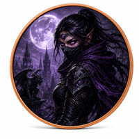 Pièce commémorative Bane of Shadows - Pièce de cuivre de collection de 40 mm - Pièce d'art gothique Assassin pour cadeau et décoration