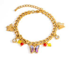 Pulsera de Moda con Dijes de Tortuga Marina y Estrella de Mar en Color Dorado, Joyería con Temática Oceánica para Mujeres y Niñas - Product Image 3