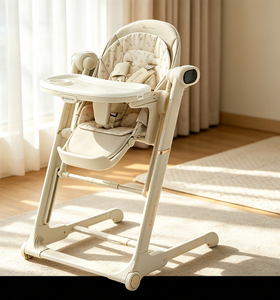 <span class=keywords><strong>Chaise</strong></span> haute pour bébé à usage domestique pour les tout-petits de moins de 2 ans, hauteur réglable, dossier inclinable, siège de repas confortable et rembourré - Product Image 3