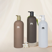 Bouteille pompe en plastique HDPE givré écologique et professionnelle, 300-1000 ml, pour emballage de shampoing et lotion, idéale pour les marques de soins capillaires en marque blanche.