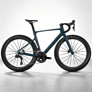 Vélo de course sur route en fibre de carbone T800 de forme aérodynamique avec 24 vitesses, freins à disque hydrauliques, selle et roues R18, cadre en fibre de carbone Absor - Product Image 1